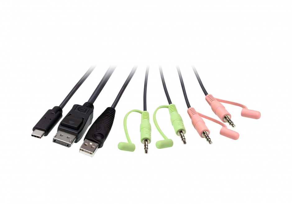 Imagine Switch KVM 2 porturi USB-C DisplayPort Hybrid, ATEN CS52DP