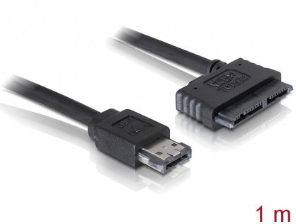 Cablu eSATAp 5V la micro SATA 16 pini 1m, Delock 84416
